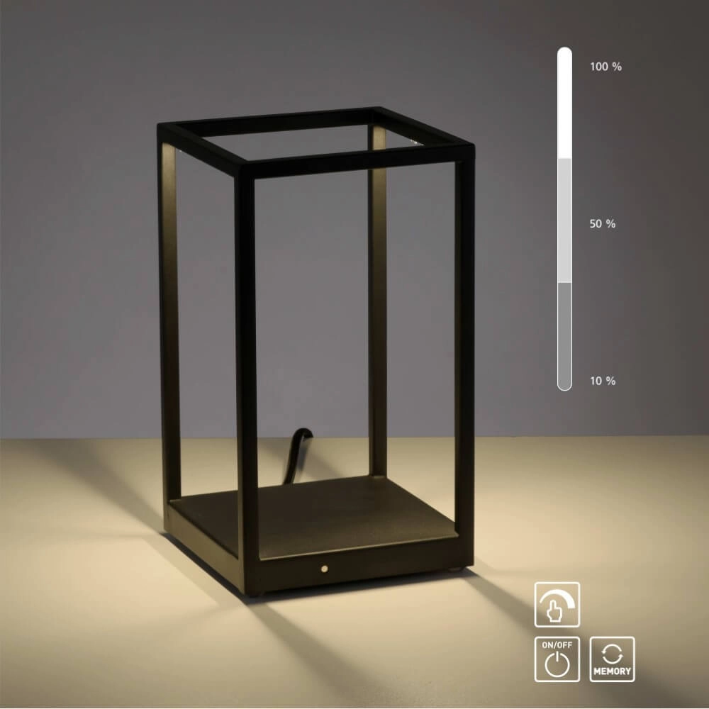 Strakke tafellamp Contura zwart Paul Neuhaus 4012248359419