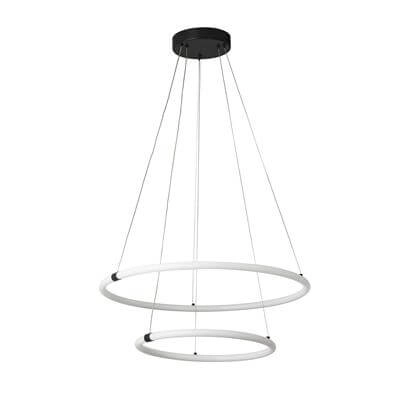 Hanglamp Revolve vide 2-rings zwart Searchlight 5053423189468