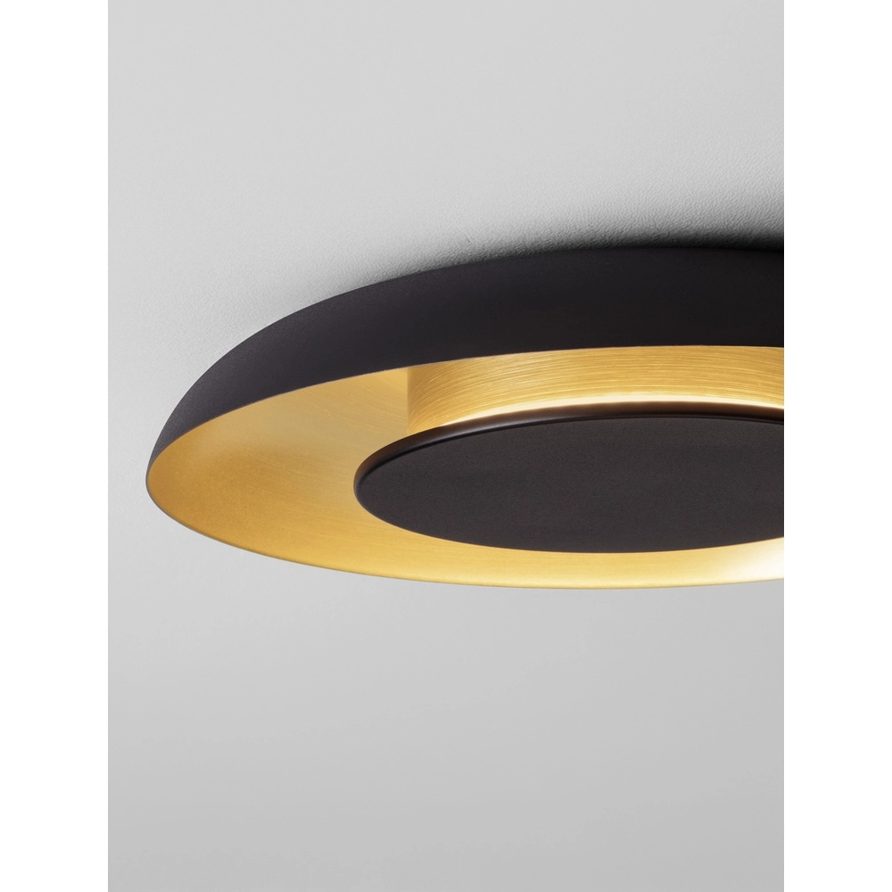 Design plafondlamp Epos Ø 40cm zwart met goud Lyora 5212017463203