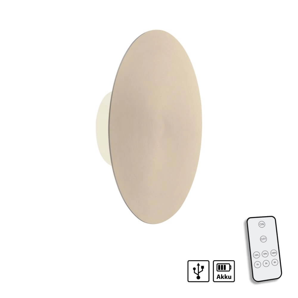 Design wandlamp Akku Puntua Ø 25cm messing Paul Neuhaus 4012248372524