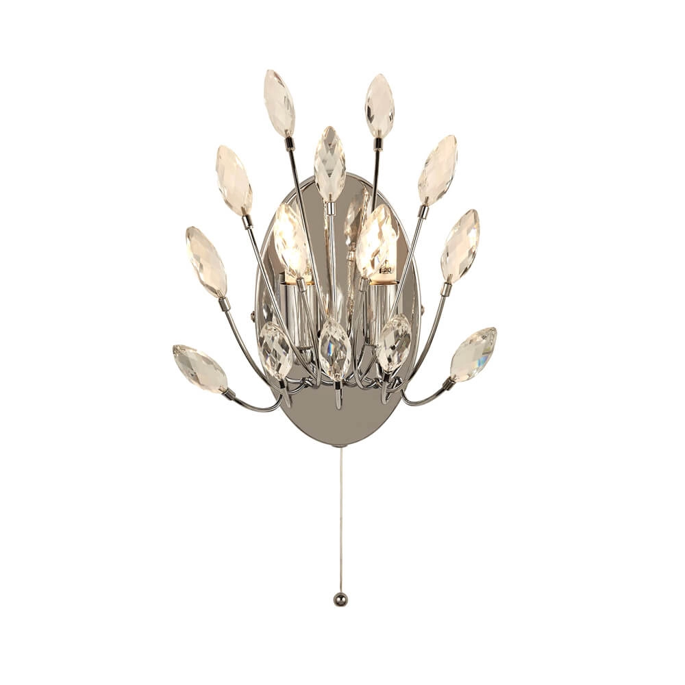 Wandlamp Peacock Kristal