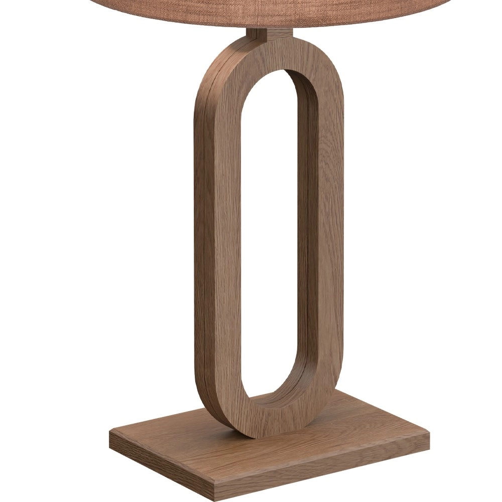 Tafellamp Sino Loop 54cm donker hout Masterlight