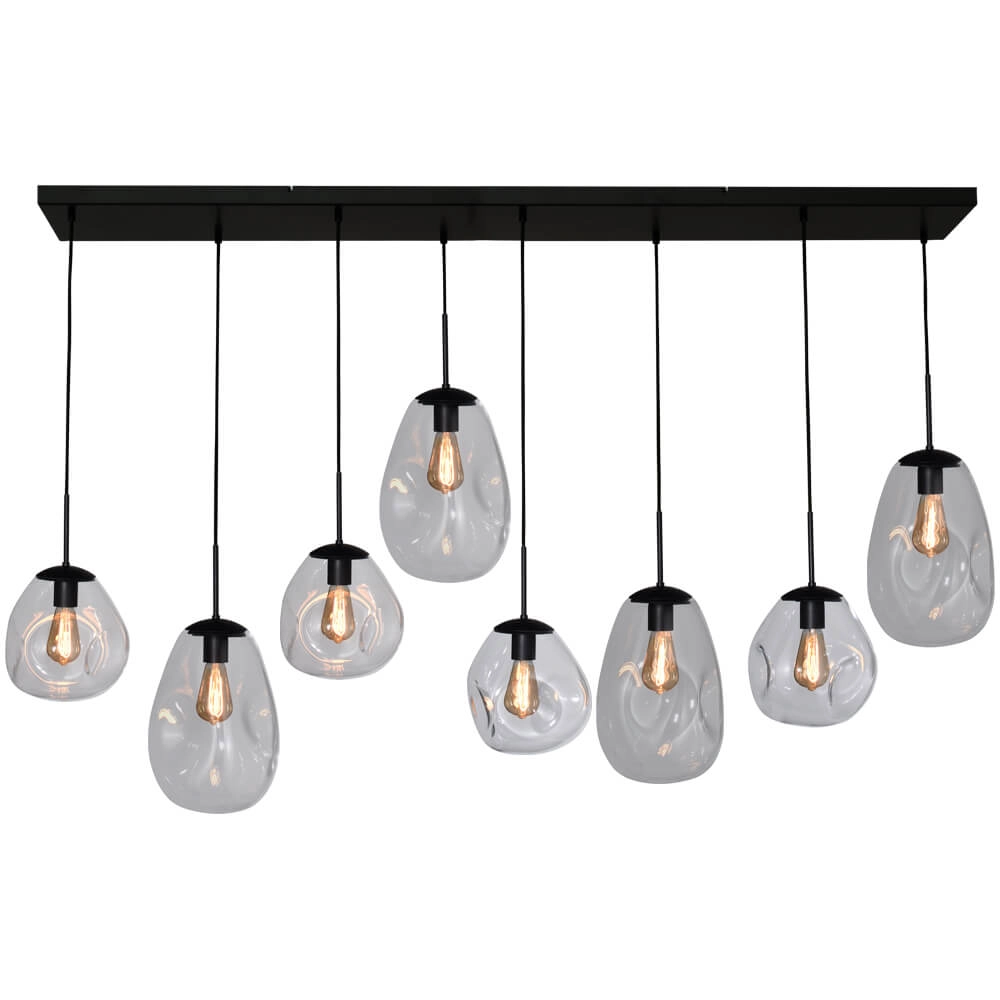 Hanglamp Lava 8x helder glas
