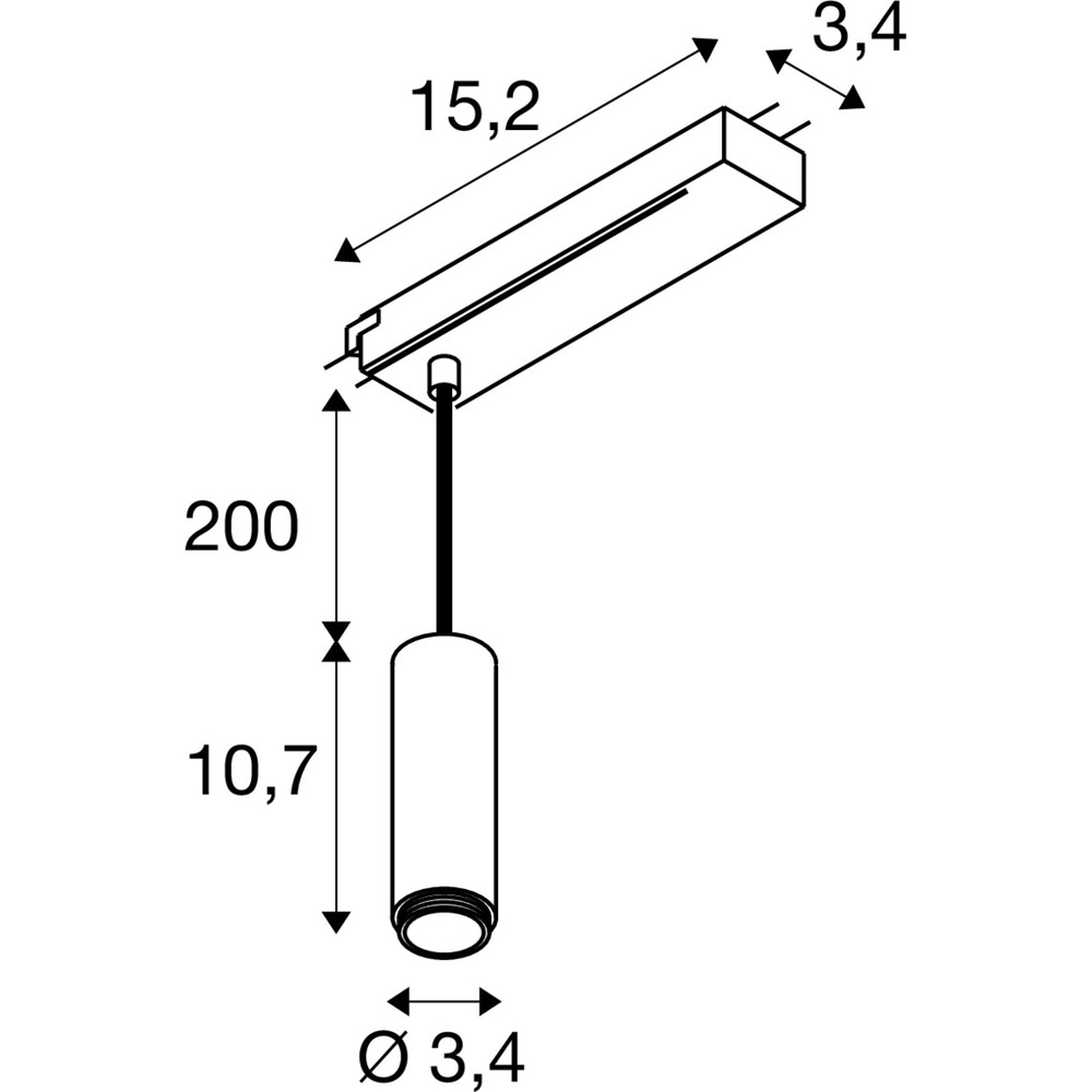 Pendelarmatuur Lalu voor rail 1-fase SLV 4024163317368