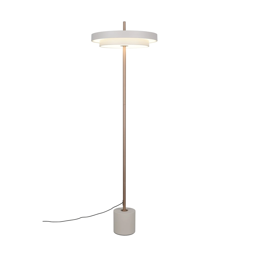 Moderne vloerlamp Keaton wit Trio 4017807655933