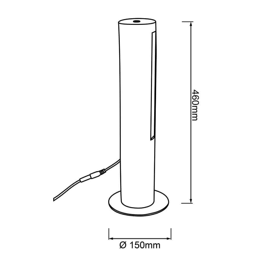 Houten tafellamp Odun 46cm hoog Brilliant 4004353393532