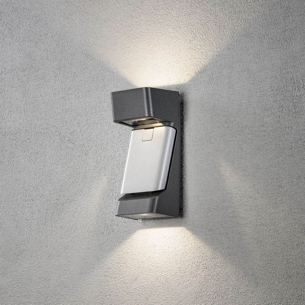 Huisnummer lamp Ravenna Adress antraciet met grijs KonstSmide 7318307976373
