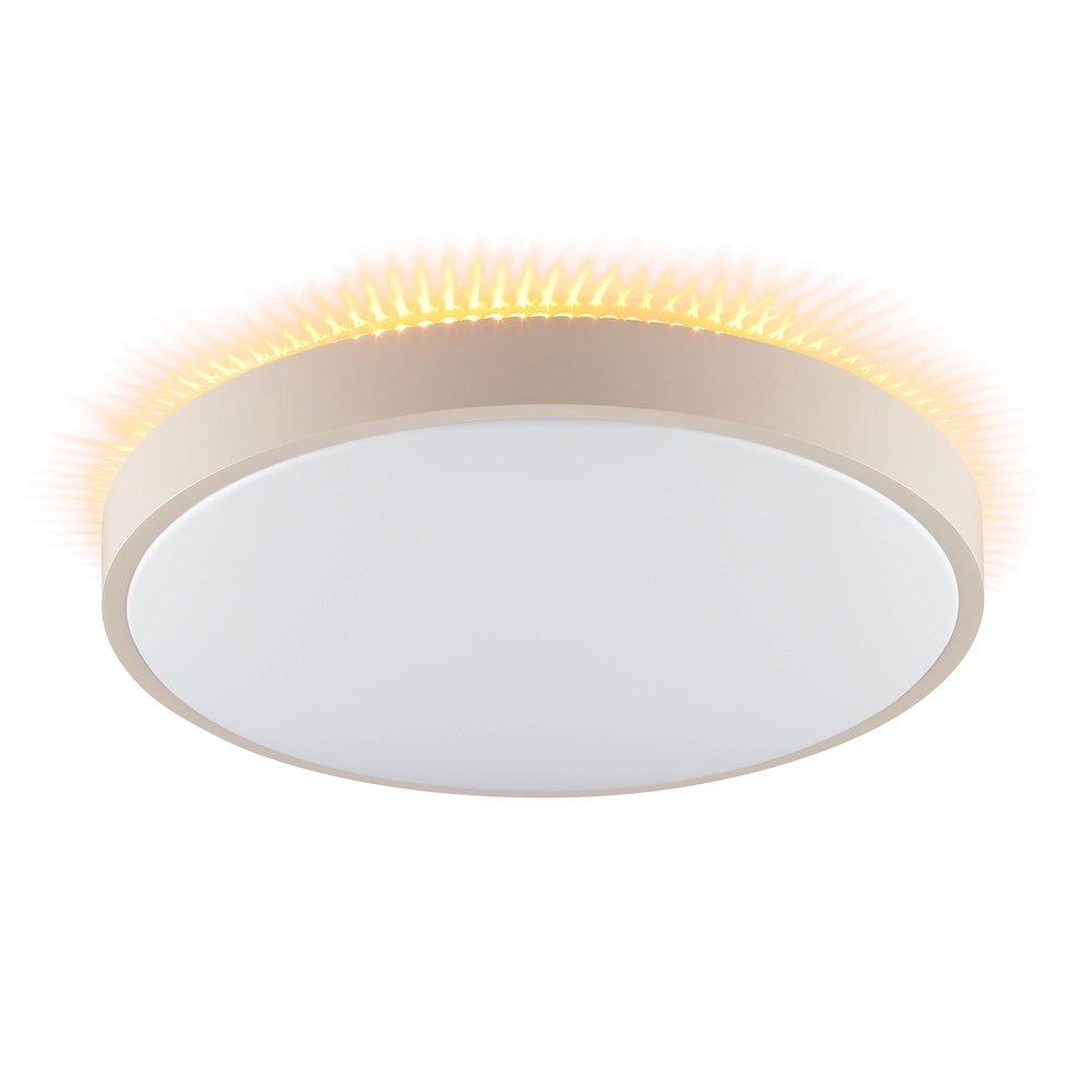 Plafonniere Solistra zand bruin met wit Ø 44,5cm Brilliant 4004353478994