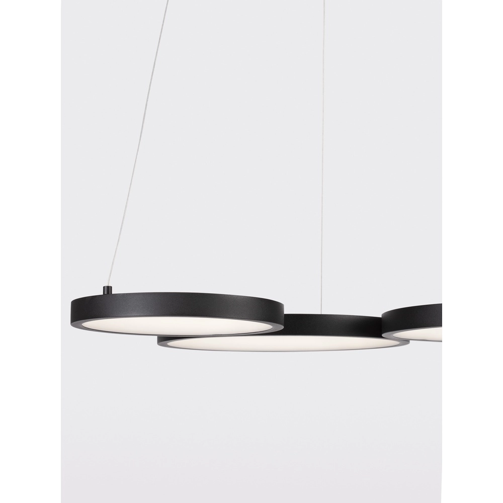 Moderne hanglamp Magnus zwart 55cm Lyora 5212017433169