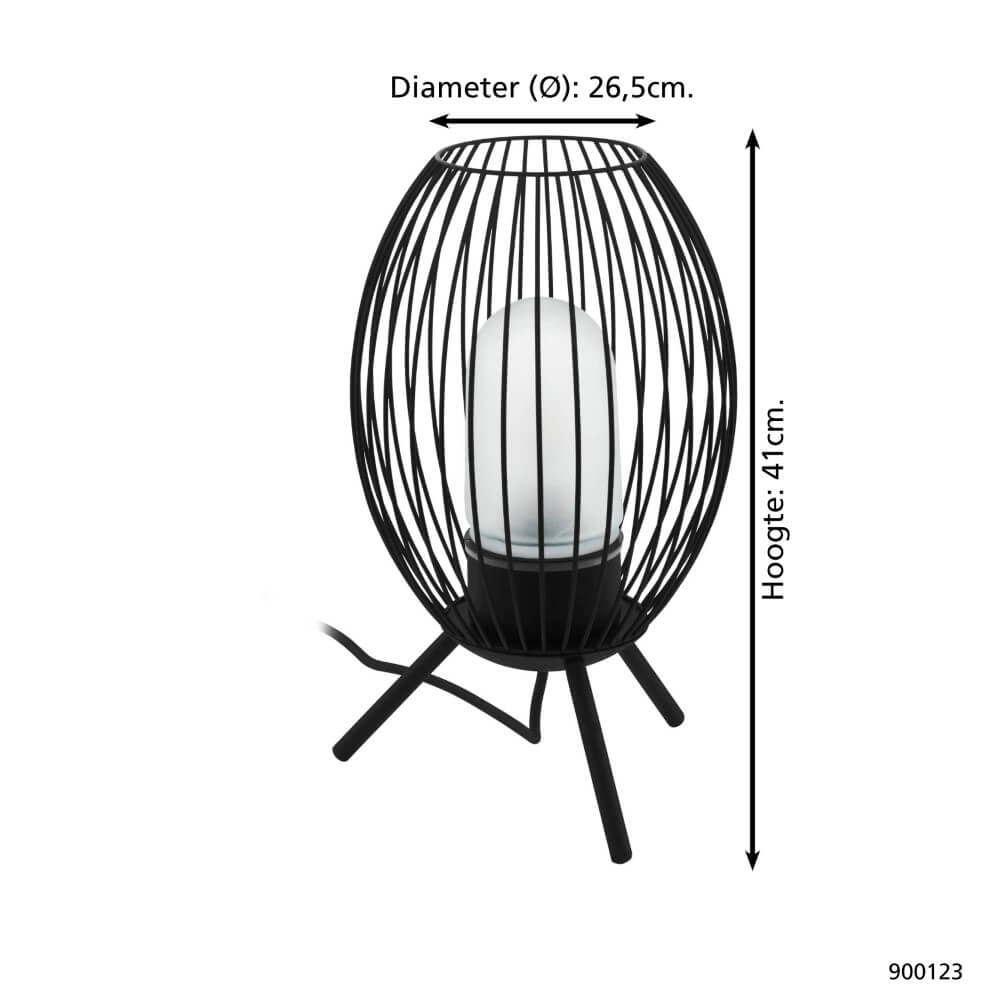 Terraslamp Fusignano zwart Eglo 9008606230198