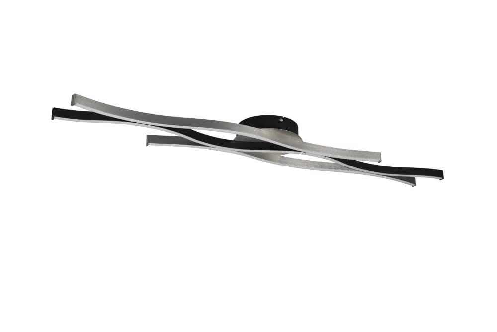 Plafondlamp Blaze zwart met metaal Trio 4017807539936