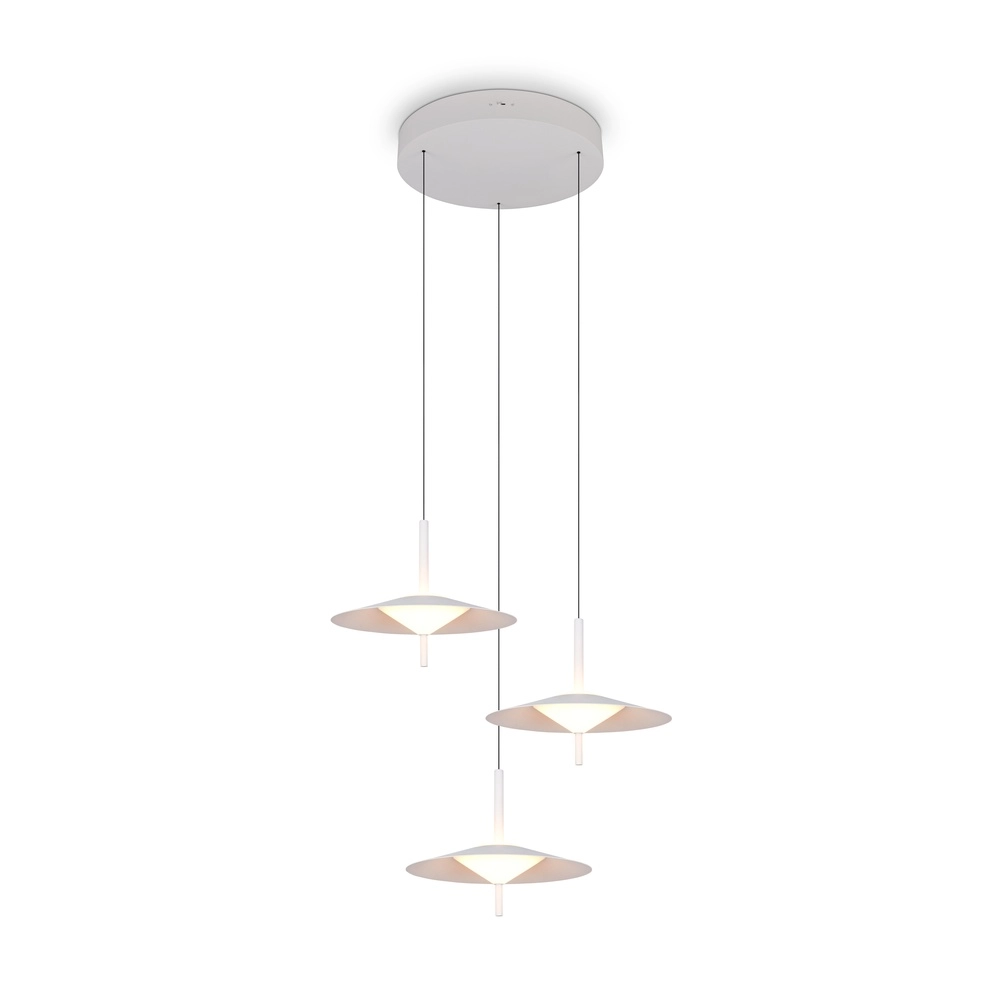 Design hanglamp Amalo 3-lichts wit rond Ø 67cm