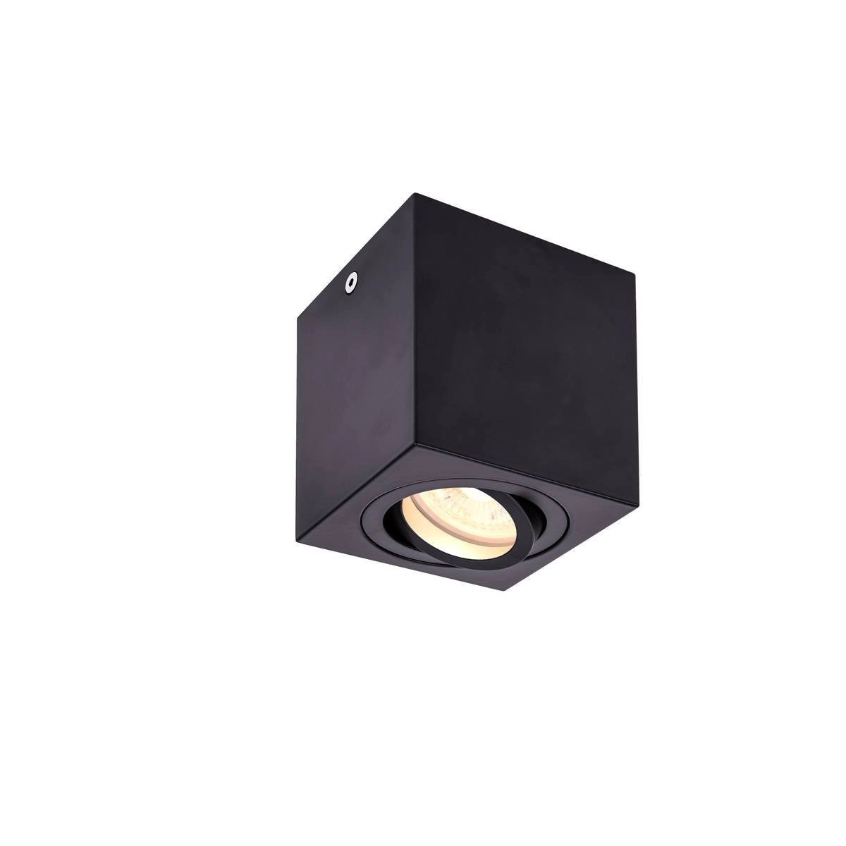 Vierkante downlight Triledo GU10 8,5cm zwart