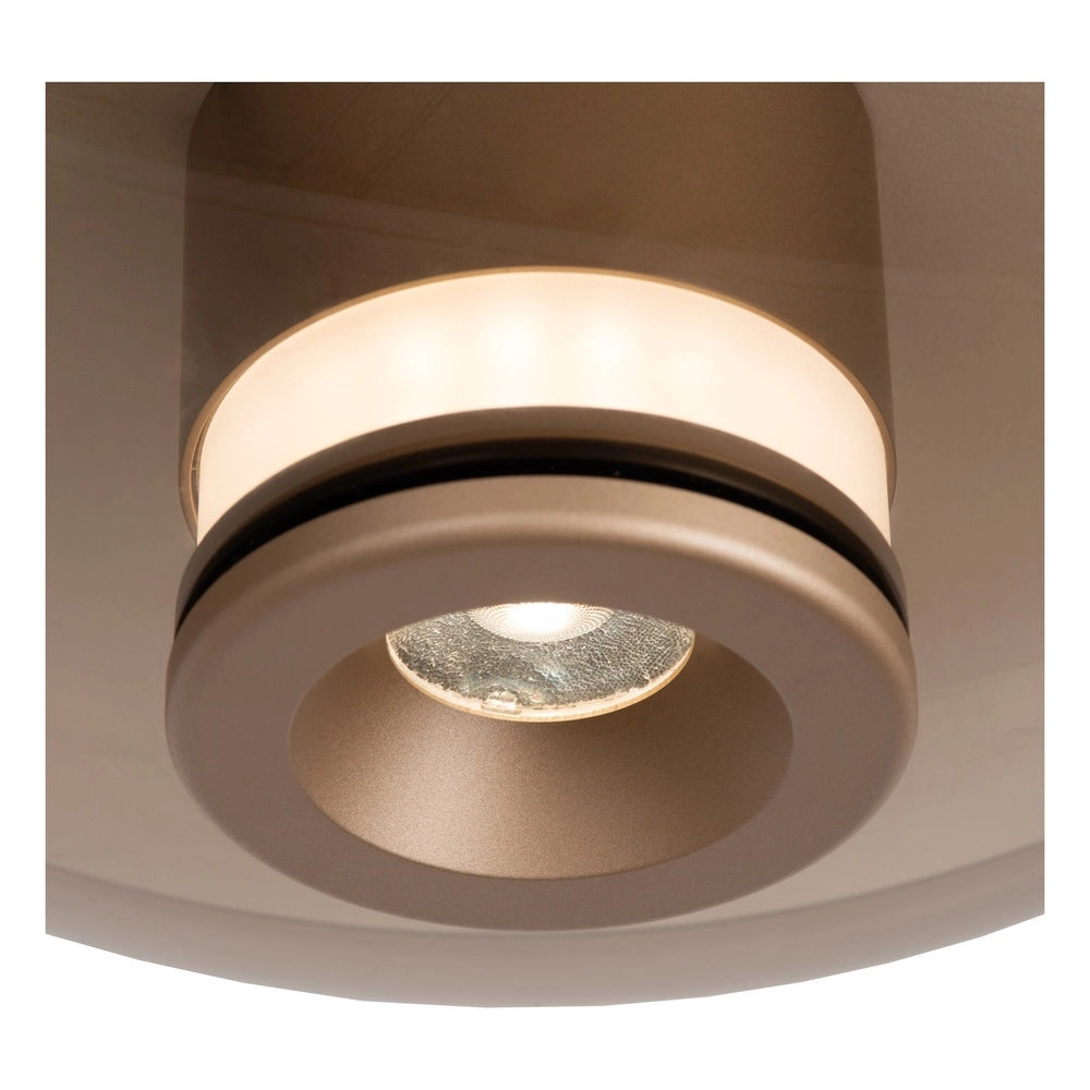 Led plafondlamp Santiago Ø 23cm - champagne met amber glas Premium by Lucide 5411212221889