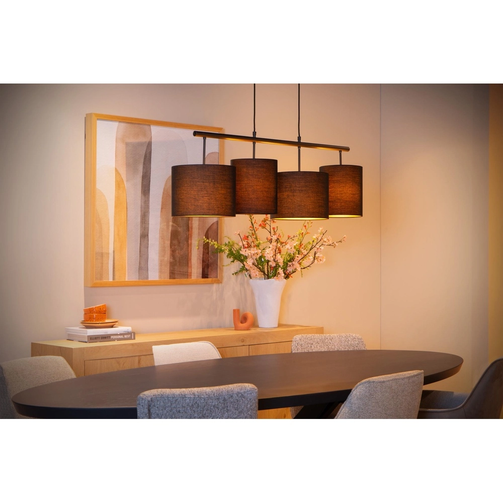 4-lichts hanglamp Maya zwart Lucide 5411212452566