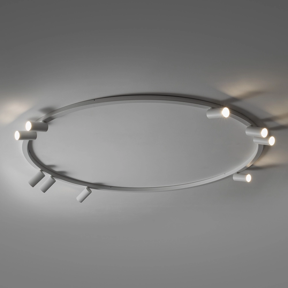 Cirkel opbouwspots Fourty 9x GU10 - wit Lyora 5903139119511