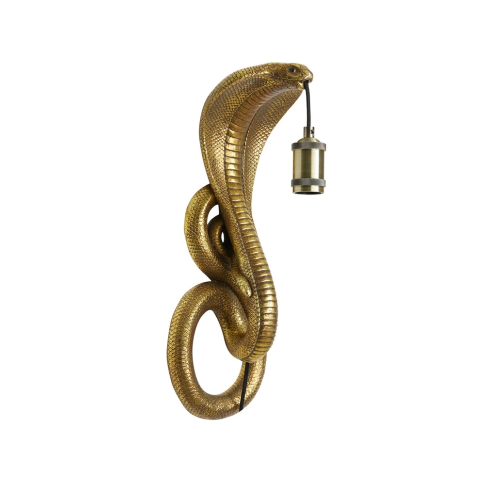 Wandlamp Snake brons