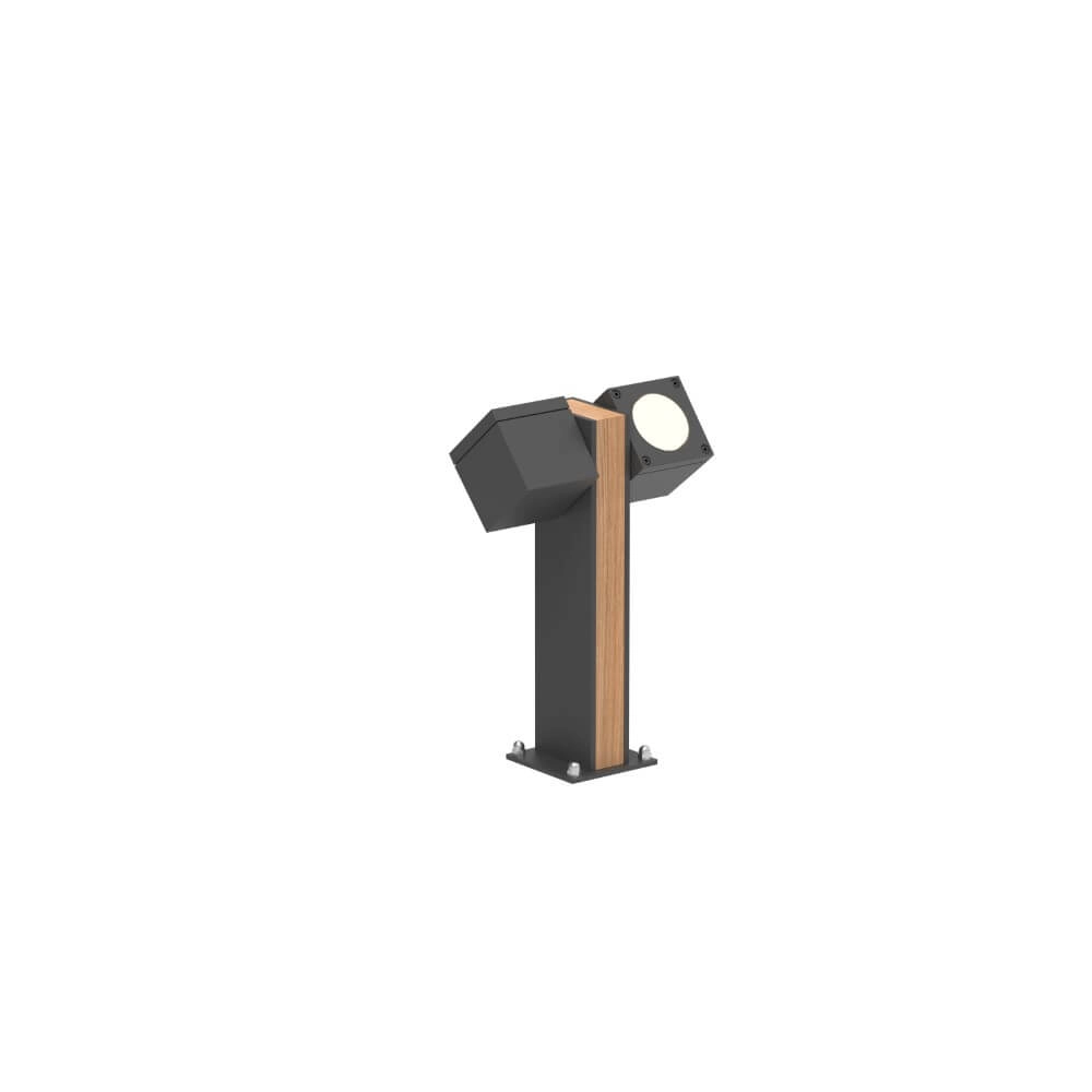 Tuinspot Q-Bic Teak 2 30cm hout-antraciet Tuinspot Q-Bic Teak 2 30cm hout-antraciet