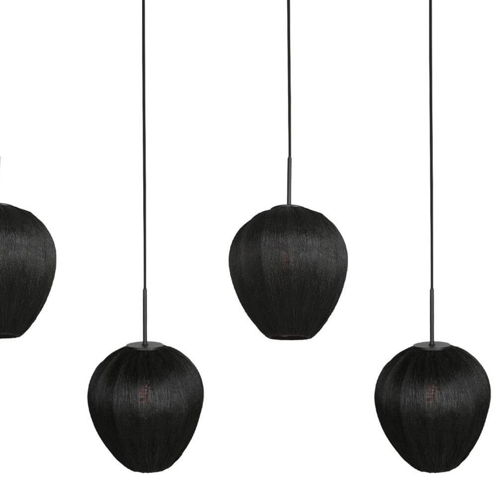 Hanglamp HaloSwap met 5 zwarte kappen Steinhauer 8712746179682