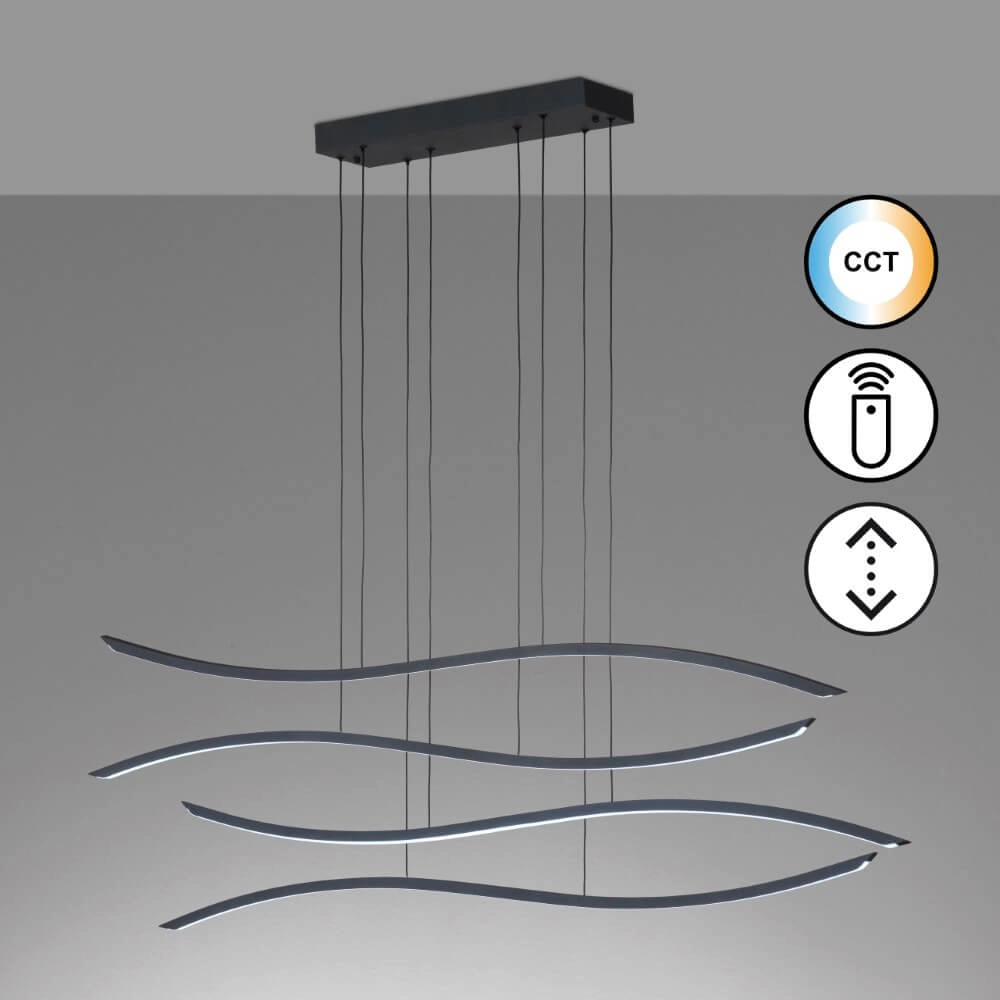 Design hanglamp Fisk zwart Fischer & Honsel 4003694610421