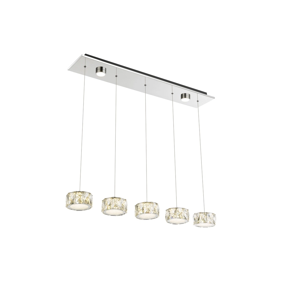 4-lichts hanglamp Amur chroom