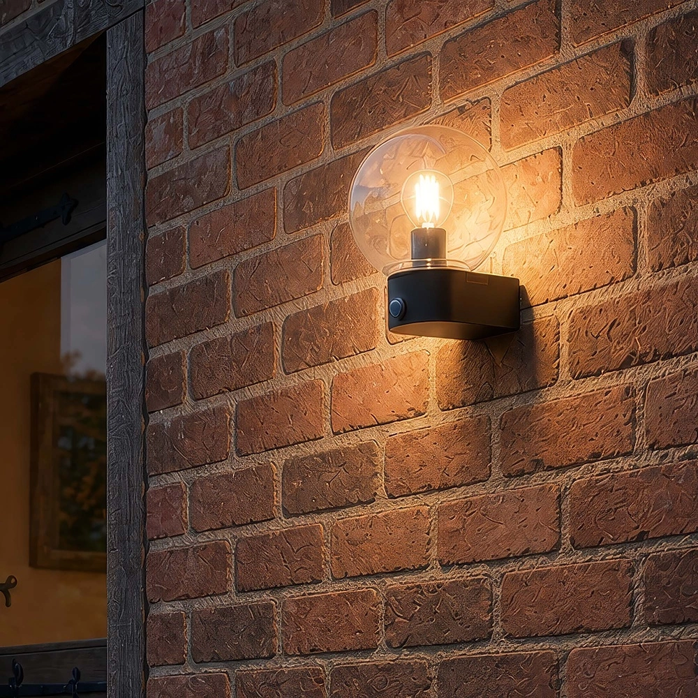 Wandlamp bol Marina zwart met sensor Searchlight 5,05342E+12