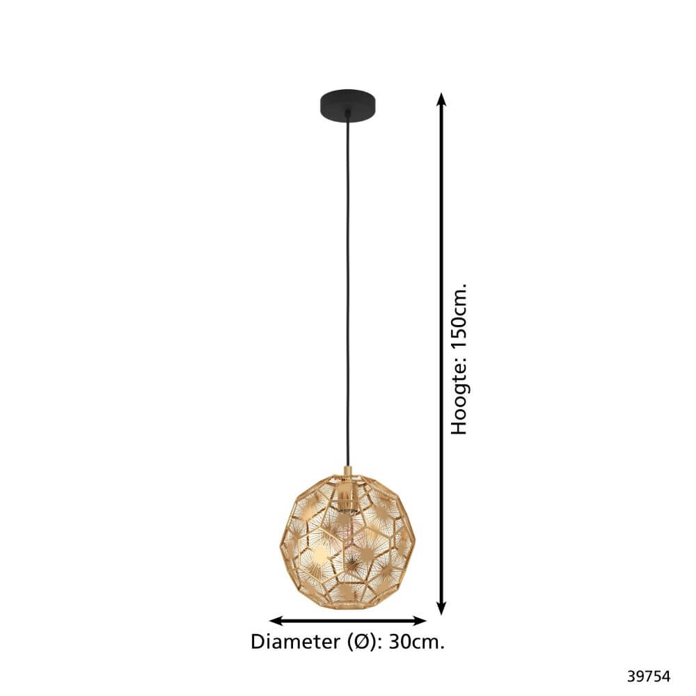 Gouden design hanglamp Skoura Ø 30cm Stars of Light 9002759397548