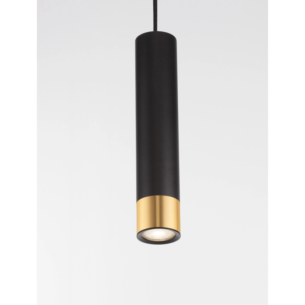 Design hanglamp Picto 30cm zwart met goud