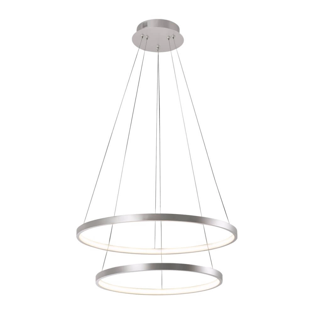 Ronde hanglamp Circle zilver Just Light 4043689960445