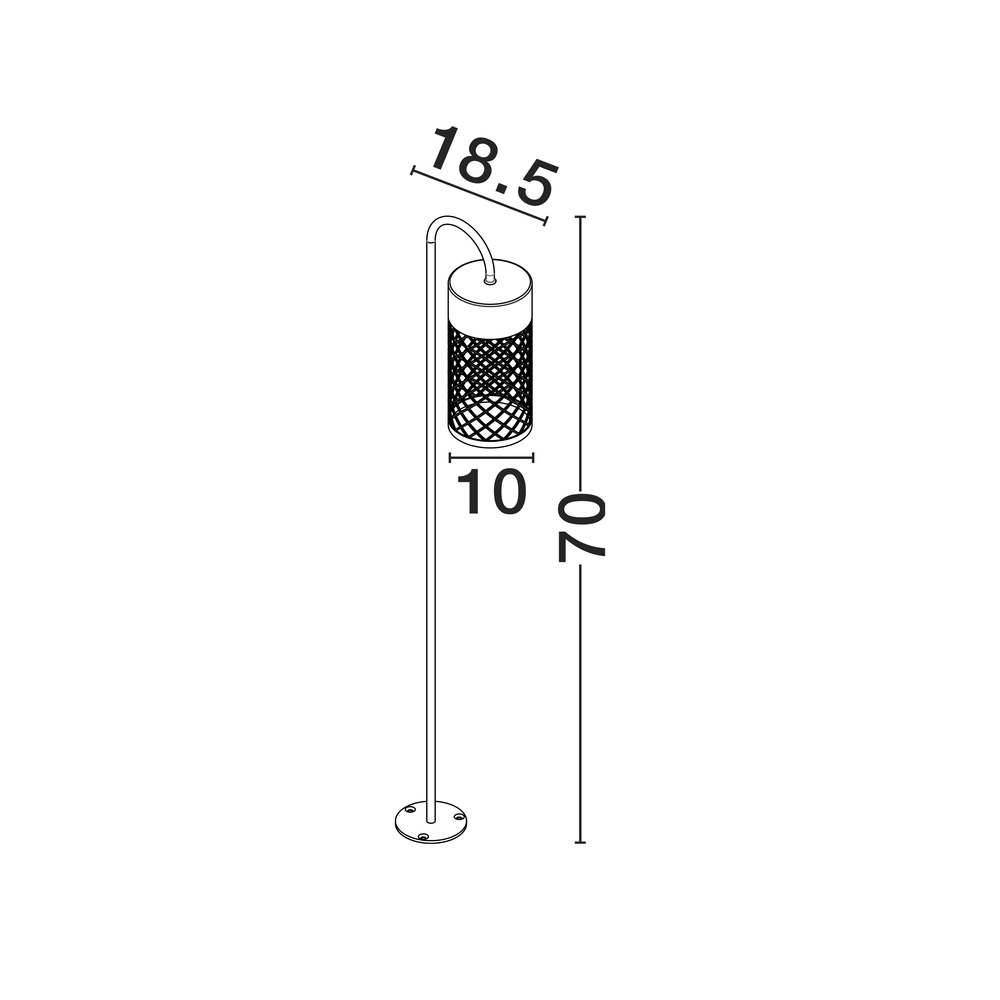 Garden lamp Motley 100cm rust brown Lyora 5212017465221