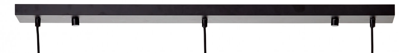 Hanglamp Avia 3-lichts zwart met houtbruin Brilliant 4004353396960