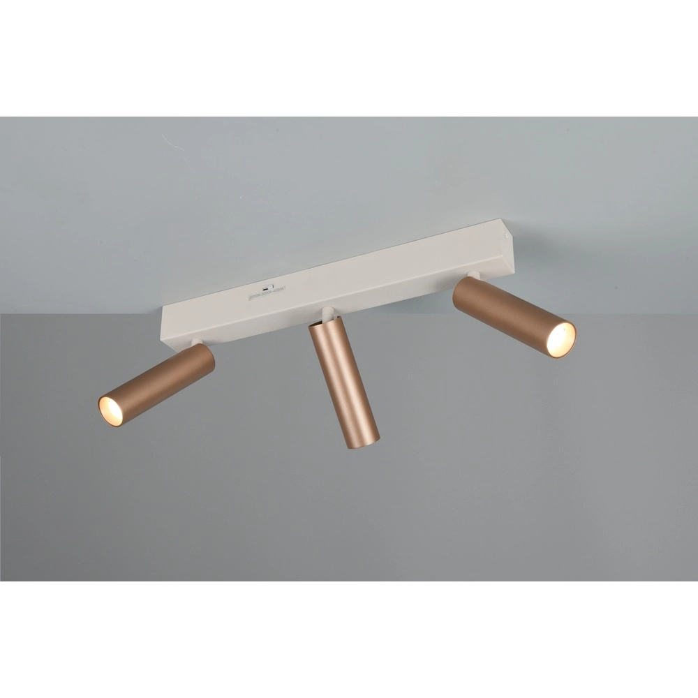 3-lichts opbouwspot Ambala mokka bruin Trio 4017807656091