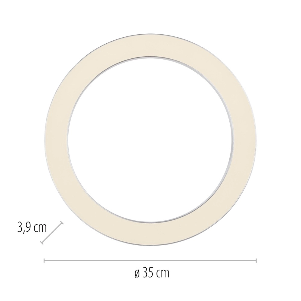 Strakke led plafondlamp Pure Lines Round Ø 35cm - diamond Paul Neuhaus 4012248395233