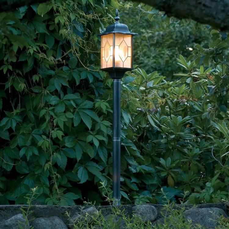 Tuinlamp Milano 115cm zwart zilver gevlamd KonstSmide 7318302457594