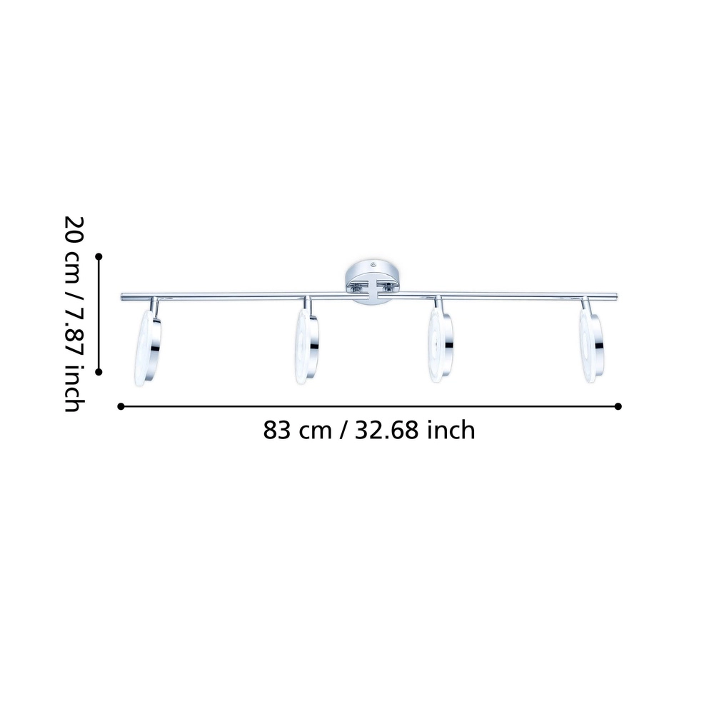 Plafondlamp Dornes chroom Eglo 4251007114283