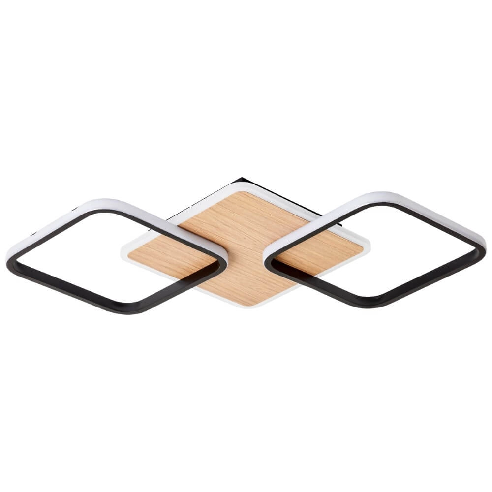 Vierkante houten plafondlamp Dennet Brilliant 4004353409653