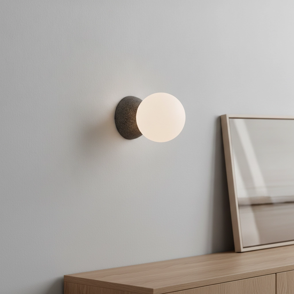 Wandlamp Zero grijs met wit