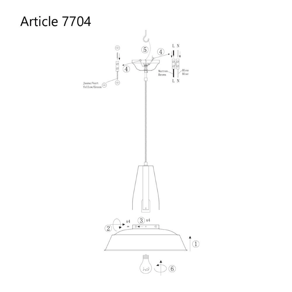 Landelijke hanglamp Luna 42 Steinhauer 8712746102970