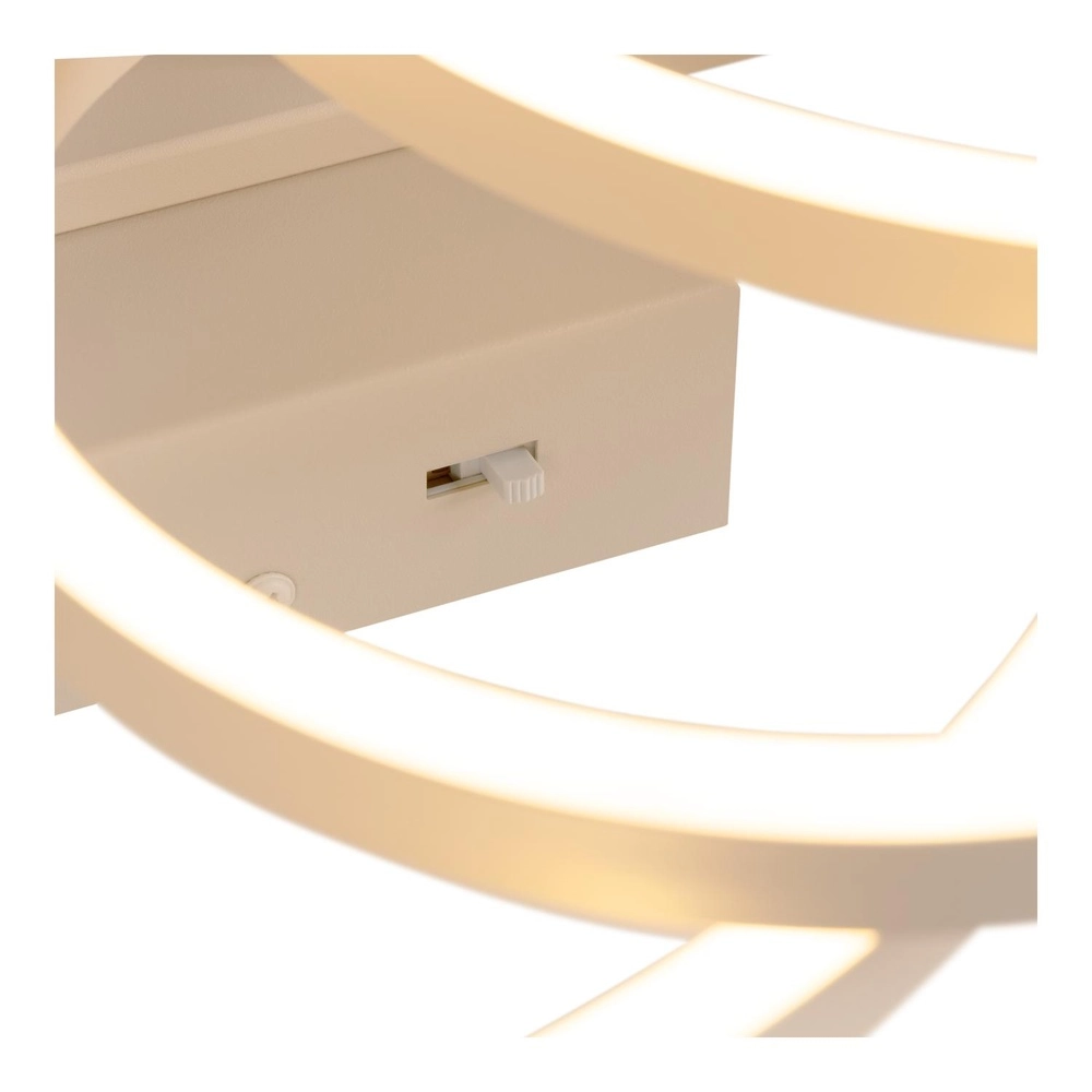 Moderne plafondlamp Nicola zand bruin hoek Lucide 5411212531193