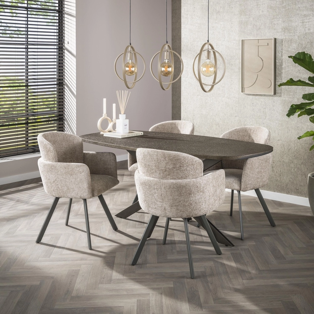 Eettafel hanglamp Turn 3L - Ø 40cm - zand Lyora 8716803513150