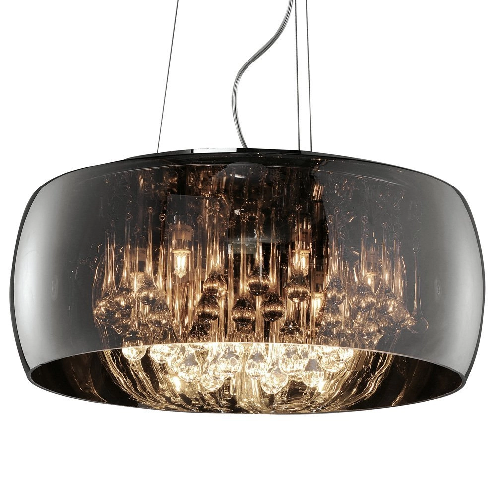 Design hanglamp Vapore 6-lichts 50cm smoke Trio 4017807367775