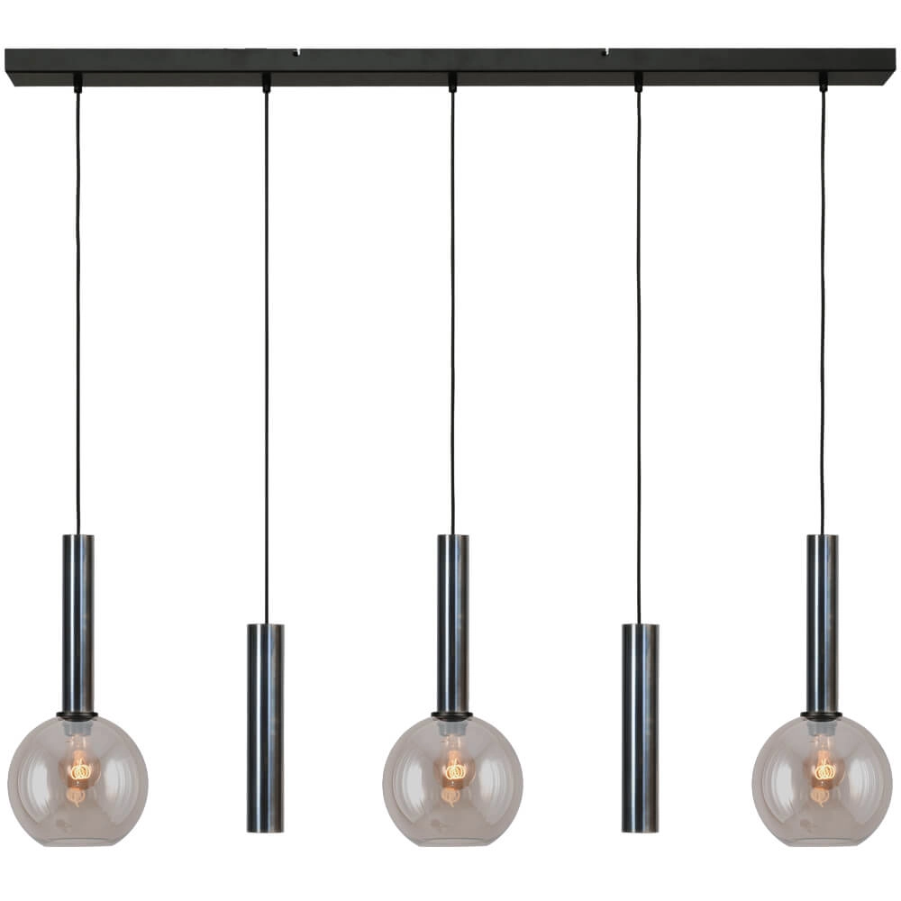 Eetkamer hanglamp Bella 2 Dappled oil met goud glas Eetkamer hanglamp Bella 2 Dappled oil met goud glas