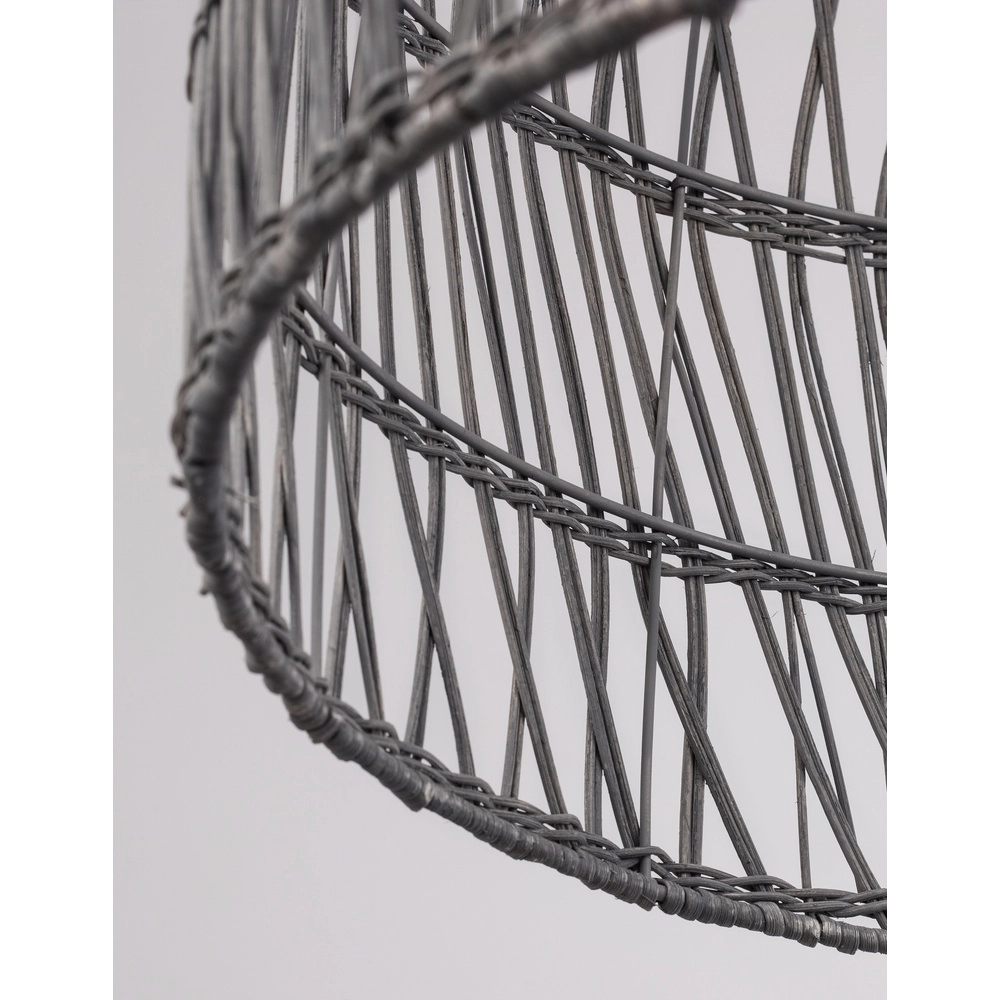 Grijze hanglamp Destin rotan Ø 46,5cm Lyora 5212017416667