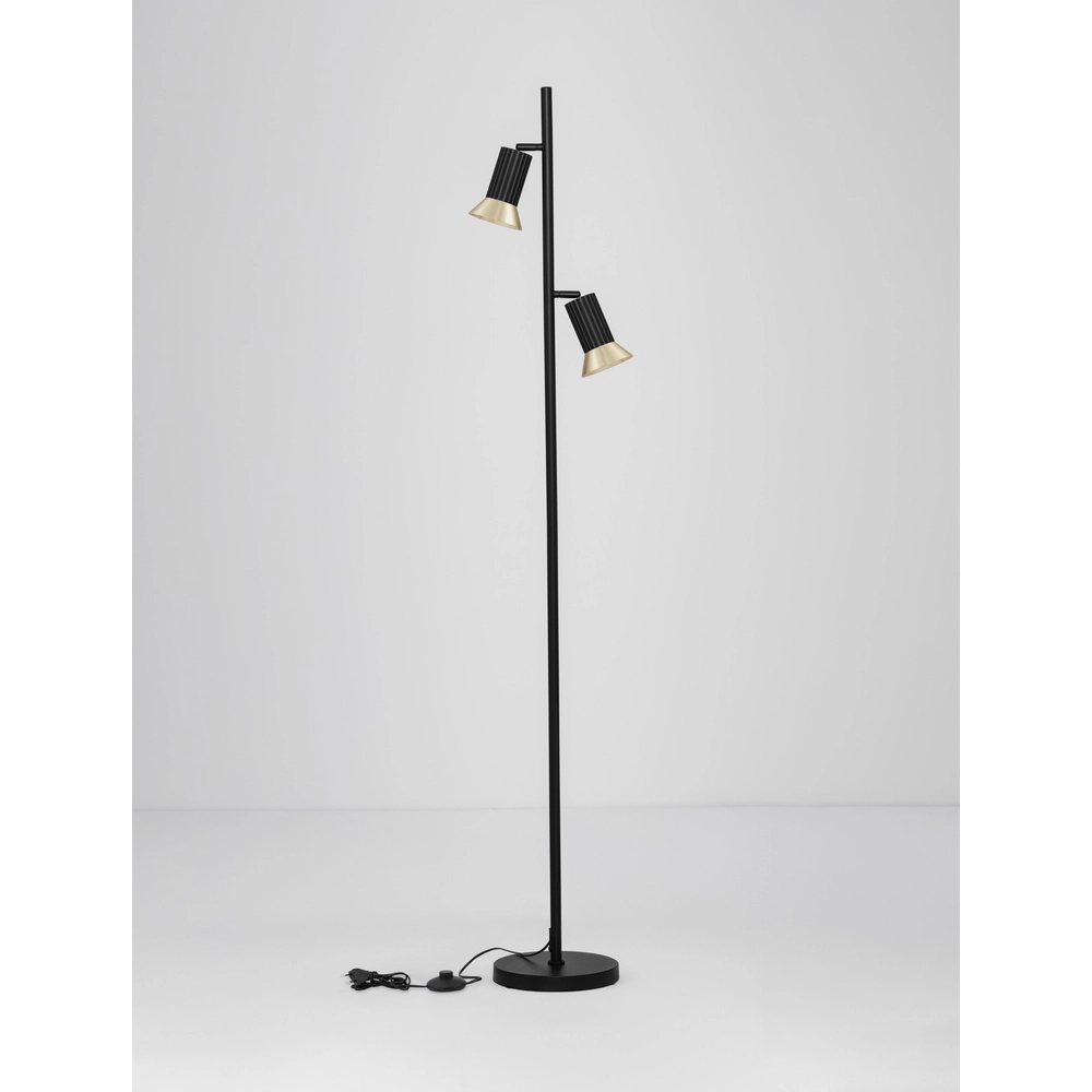 Design vloerlamp Luvia zwart met goud Lyora 5212017475619