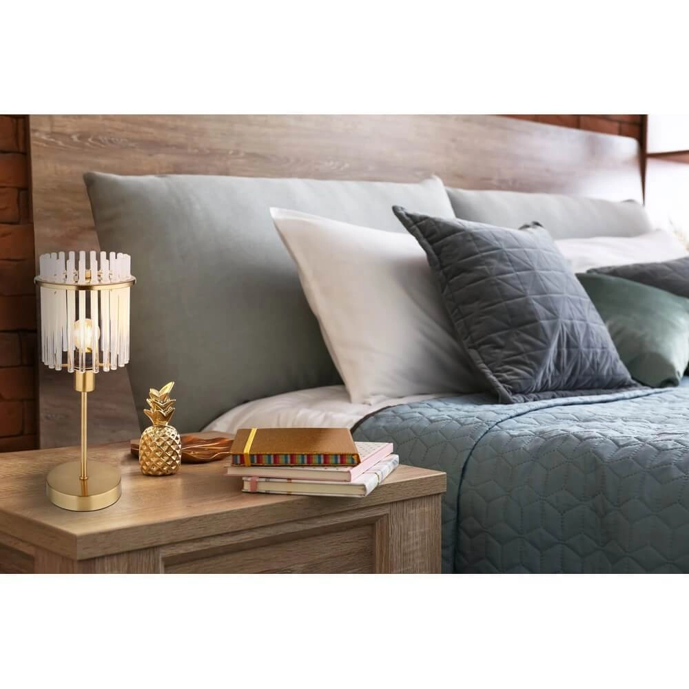 Gouden tafellamp Gorley met glas Ø 15cm Globo 9007371449811