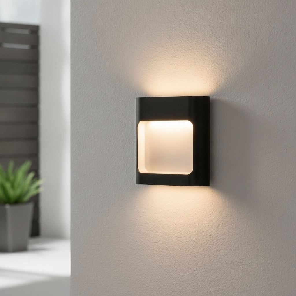 Zwarte wandlamp Tall up en down