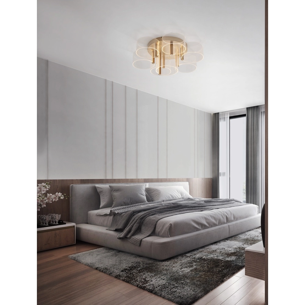 Design ceiling lamp Gatlin gold Ø 68cm Lyora 5212017433510