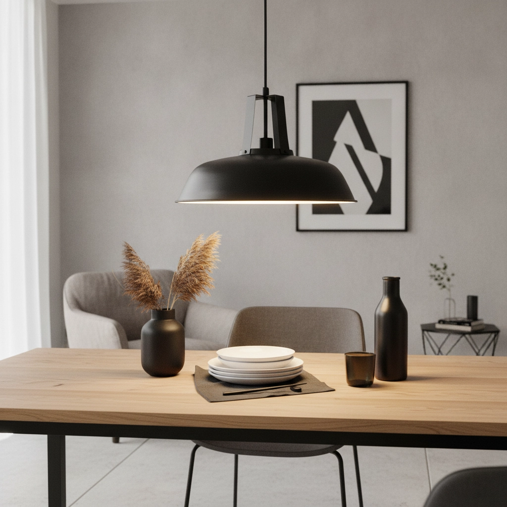 Landelijke hanglamp Nero Ø 45cm