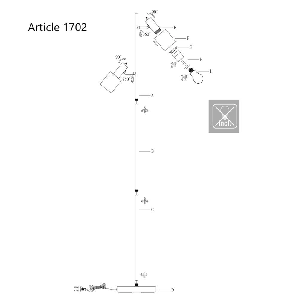 Vloerlamp Fjorgard Steinhauer 8712746125122