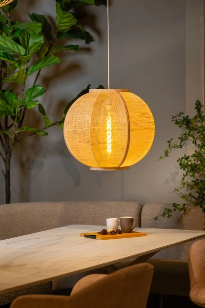 Japandi hanglamp Fabric zandkleurig Ø 68cm ETH 8720195309062